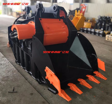 High Efficiency Crushing Rock Crusher Bucket  For Construction Demolition Sites